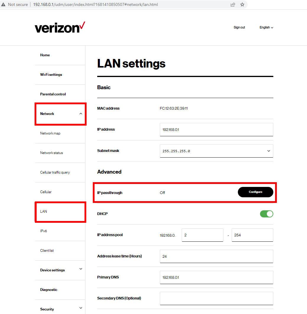 How to Use Your Own Router with the Verizon 5G Home Internet Gateway (and  Enable Passthrough Mode) 