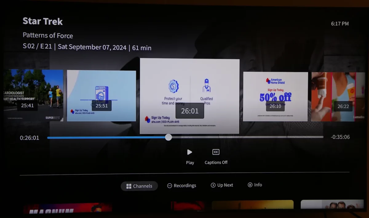 The Tablo app on the Onn Google TV Streamer