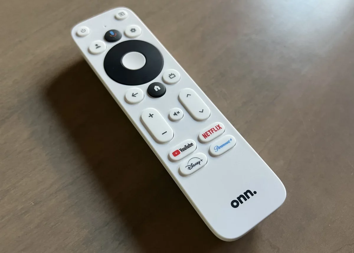 The Onn Google TV Streamer remote control