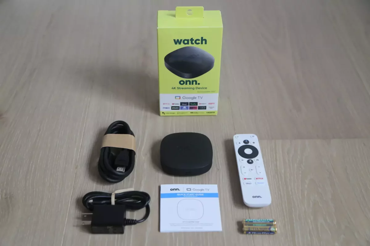 The Onn Google TV 4k Streaming Device from Walmart