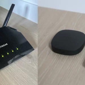 Netgear Wi-Fi router with Onn Google TV Streaming device